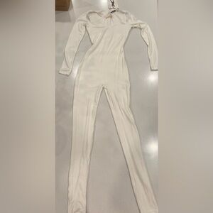 Naked Wardrobe Chic Cream Jumpsuit